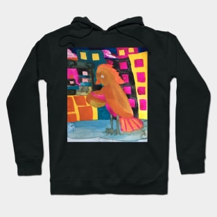 B Is For Bird Bookish Gouache Illustration Hoodie